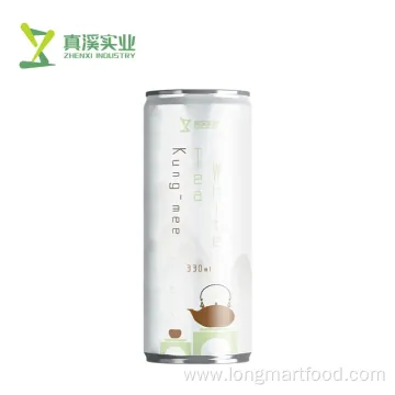 Low Fat 330ml Custom Aluminum Canned Jin Jun Mei Black Tea Drink